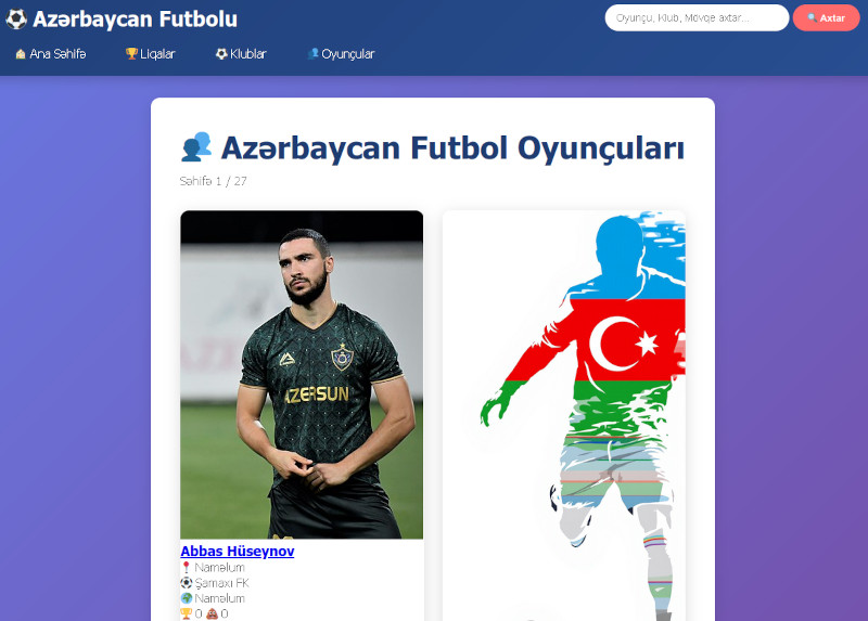 Sevimli Futbolçuna və Klubuna Səs Ver – Azerbajdzsan.com-da Azarkeşlərin Gücü!